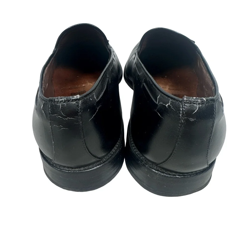 Allen Edmonds Grayson Mens 9 D Black Leather Tassel Loafers Dress Shoes READ